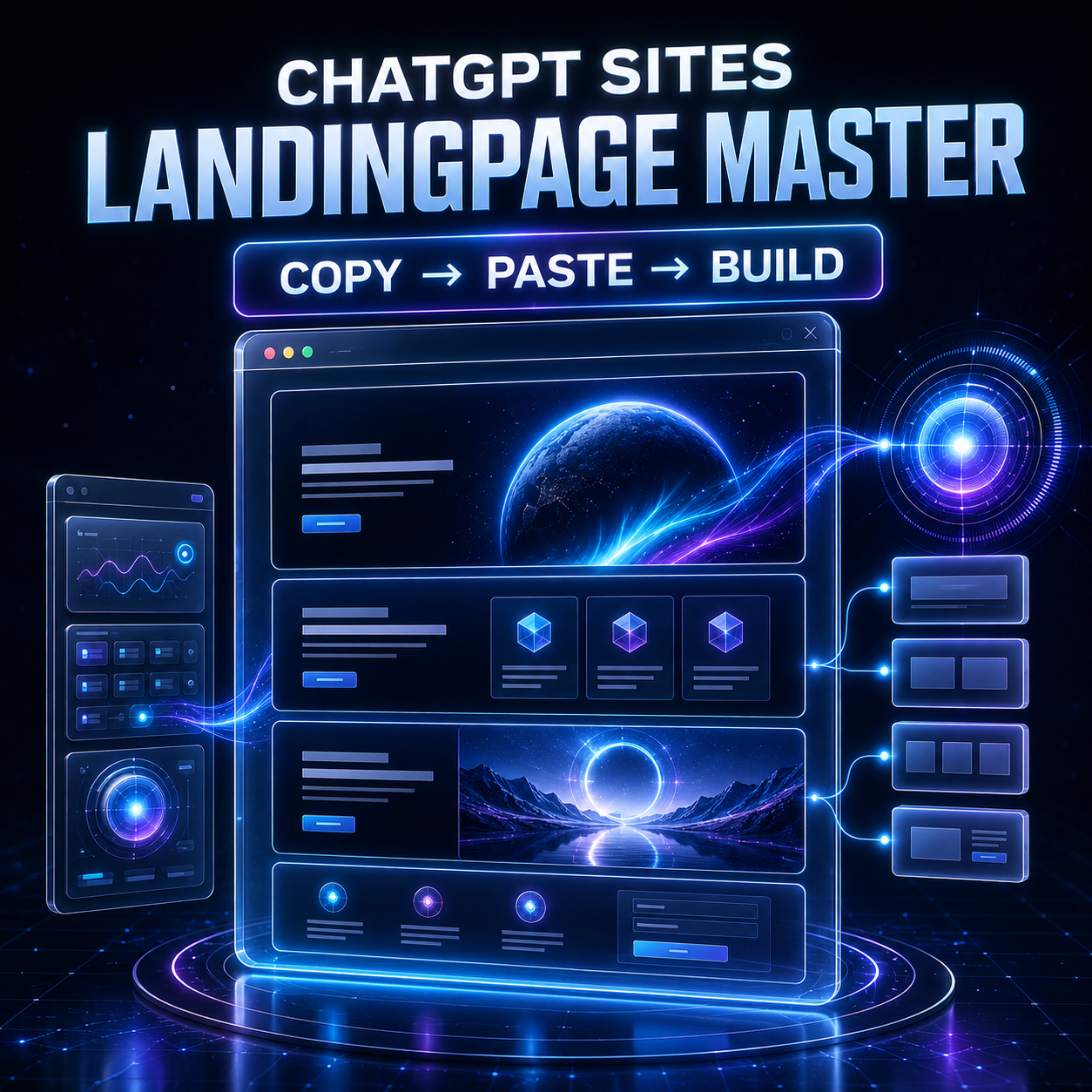 ✪ AISECRETS™ CHATGPT SITES — PRODUCT LANDINGPAGE MASTER Produktbild